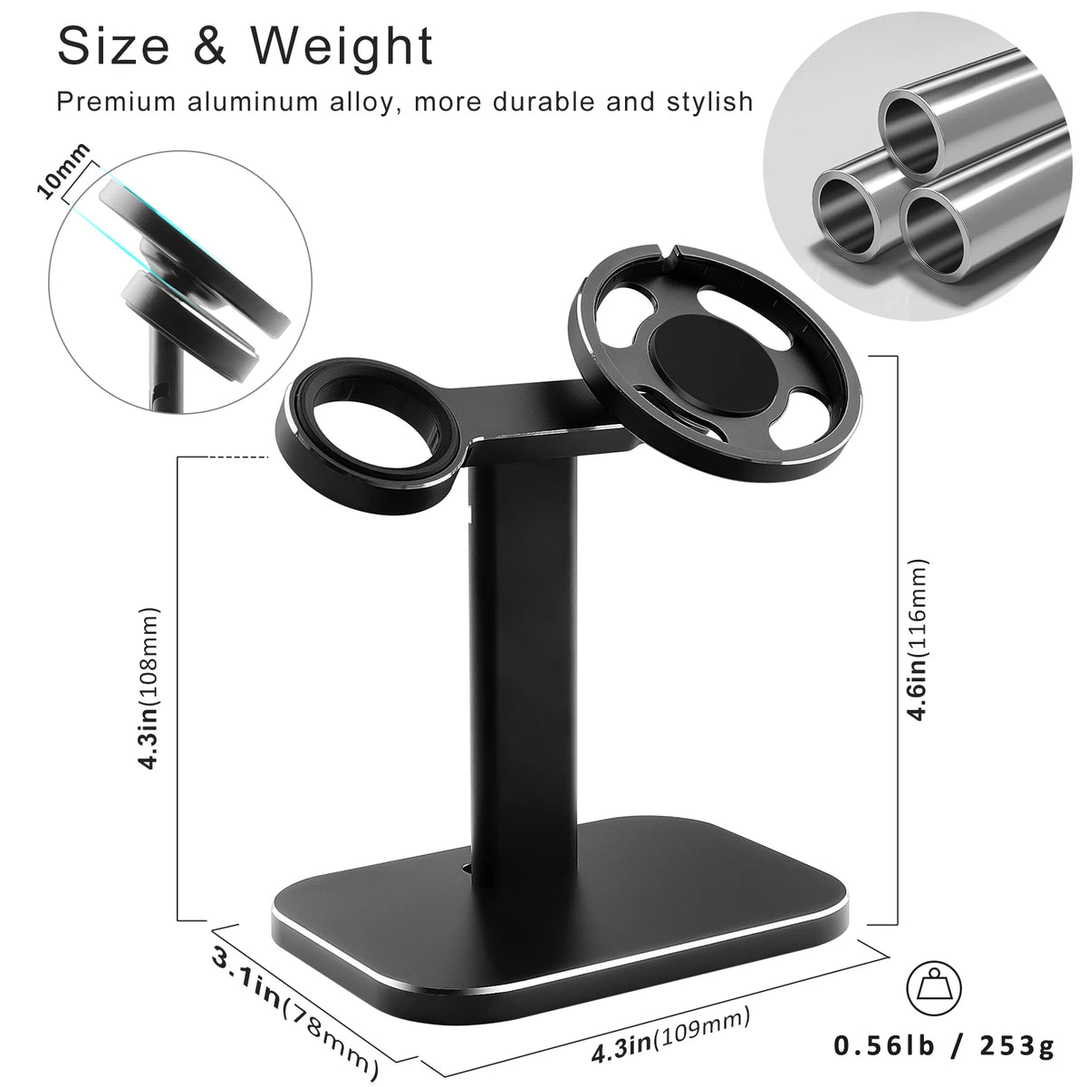 Adjustable 2 in 1 Phone Charging Stand