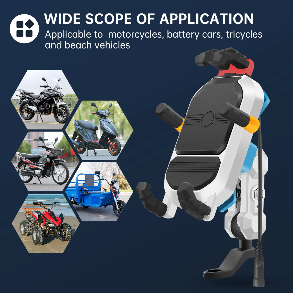 Motorcycle Fast Charging Cell Phone Mount