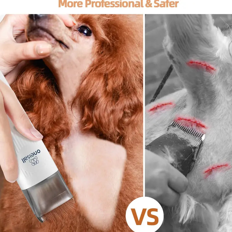 Oneisall Dog Hair Vacuum & Dog Grooming Kit, Pet Grooming Vacuum with Pet Clipper Nail Grinder, 1.5L Dust Cup Dog Brush Vacuum with 7 Pet Grooming Tools for Shedding Pet Hair, Home Cleaning