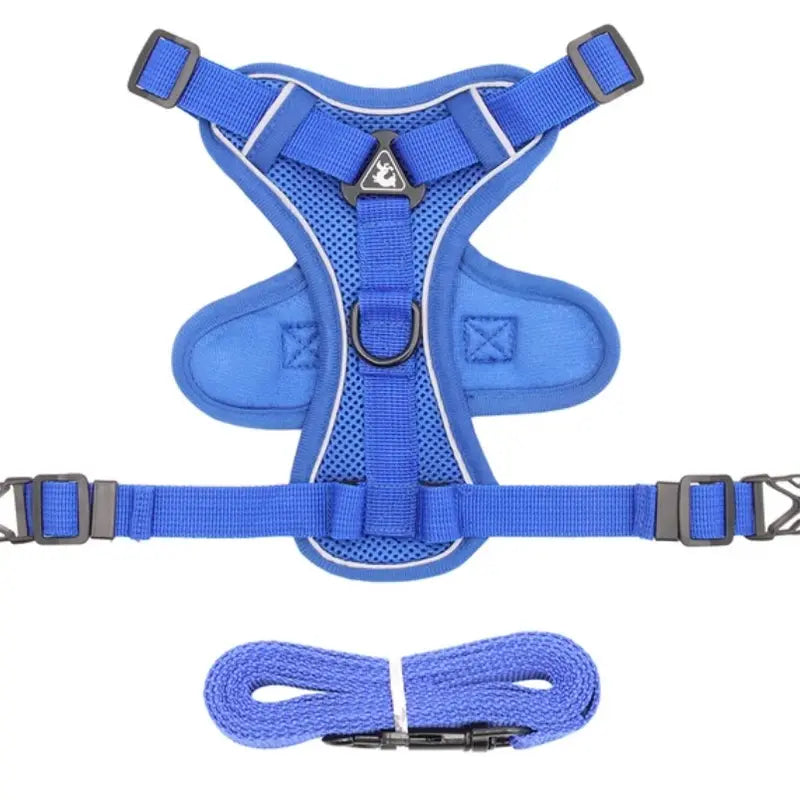No Pull Dog Harness and Leash Set Adjustable Pet Harness Vest for Small Dogs Cats Reflective Mesh Dog Chest Strap