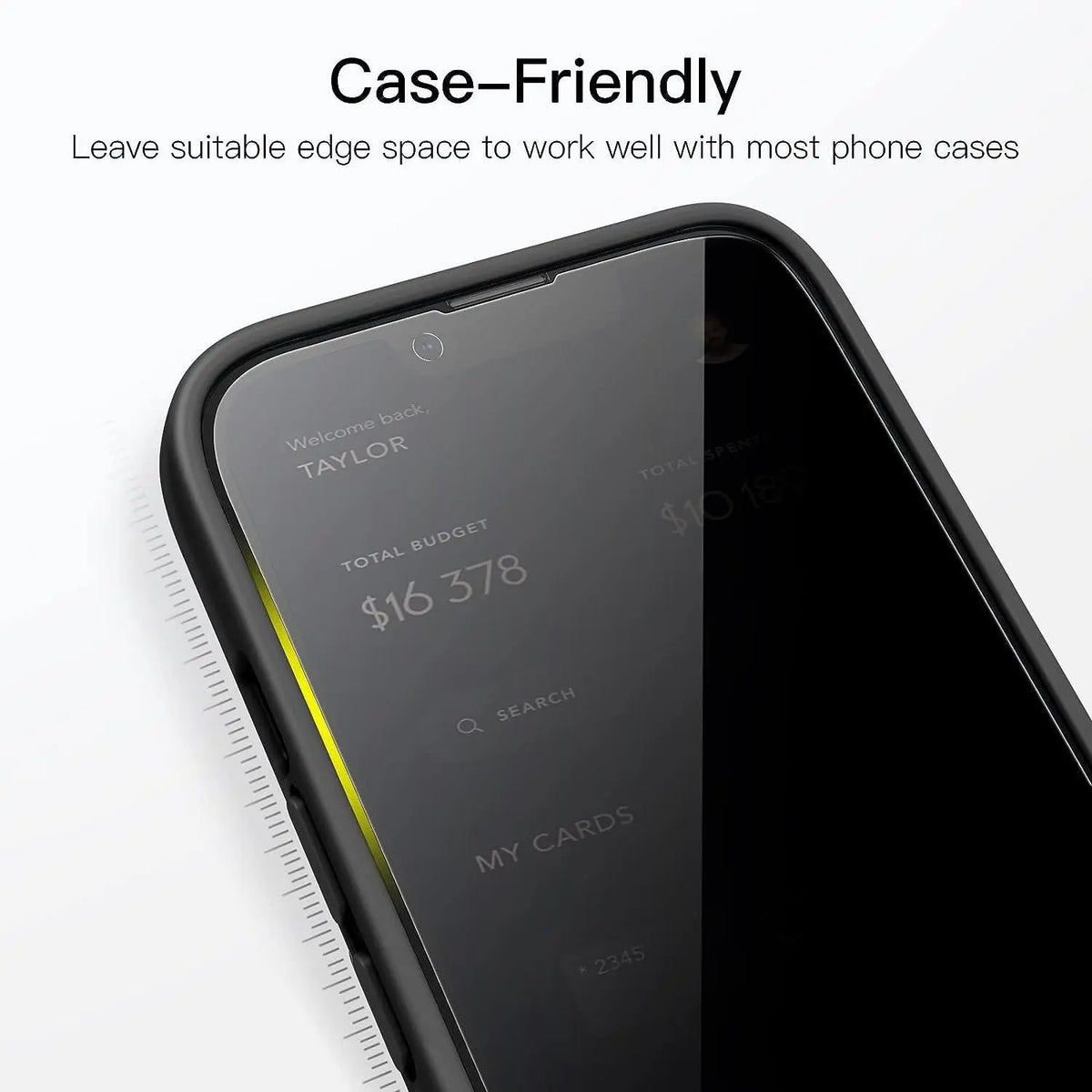 2Pcs Tempered Glass Screen Protector, Full Coverage Privacy Screen Protector for Iphone, Mobile Phone Protection Accessories