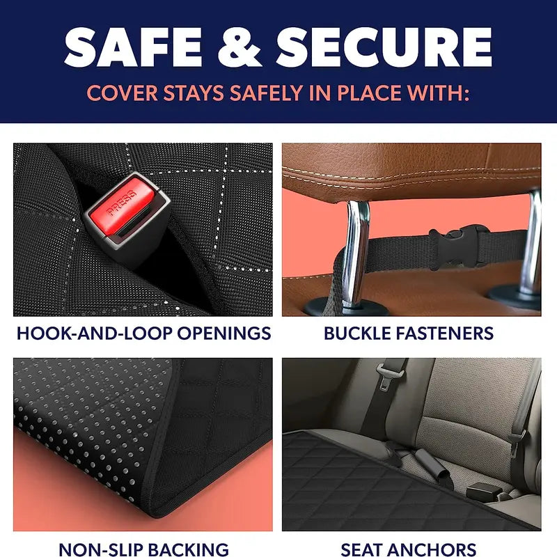 Active Pets Dog Car Seat Cover - Waterproof Pet Seat Cover for Trucks and Suvs, Nonslip and Durable