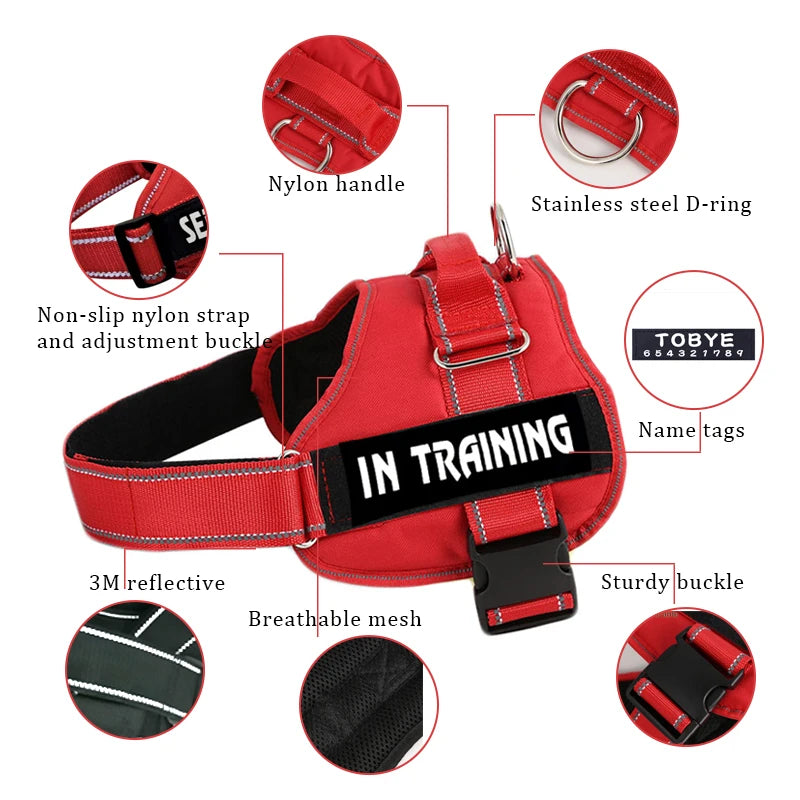 Custom Reflective Nylon Dog Harness