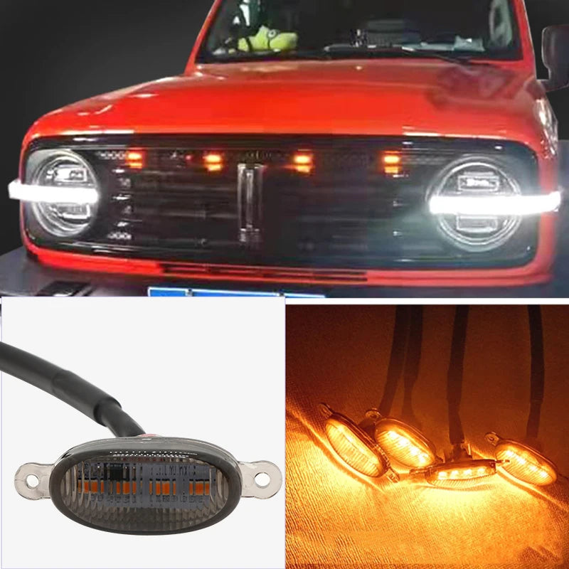Car Grill Warning Signal Lights