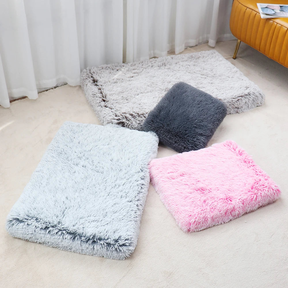 Square Long Plush Warm Dog Bed