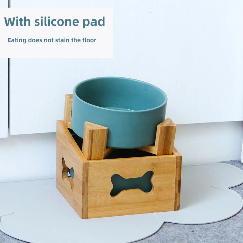 Adjustable Ceramic Pet Bowl Set