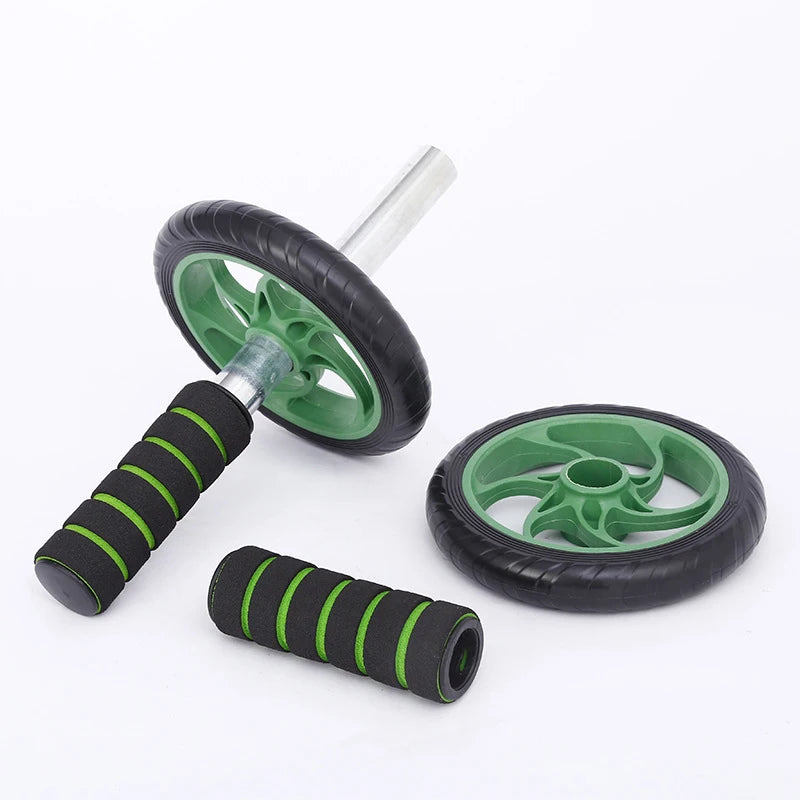 Green Three-Wheel Ab Roller