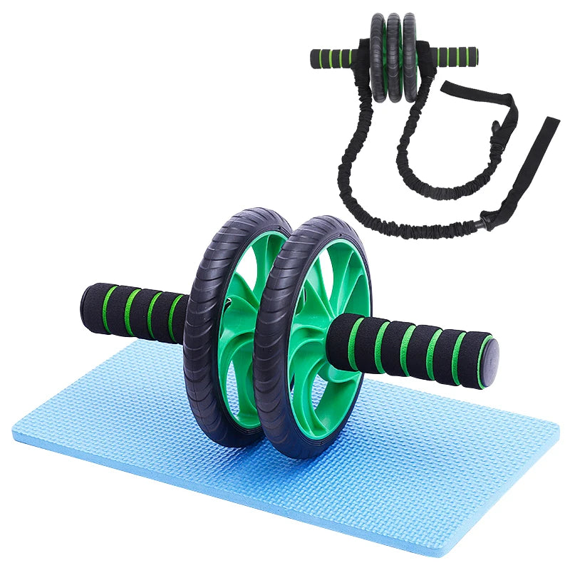 Green Three-Wheel Ab Roller