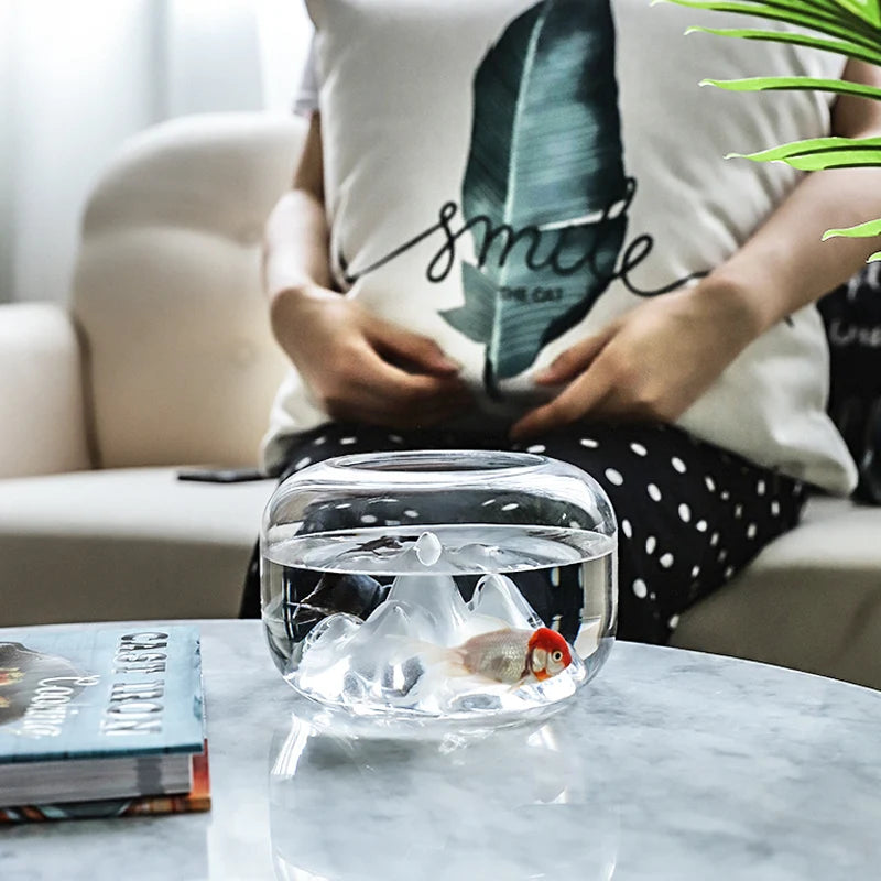 Compact Glass Desk Aquarium