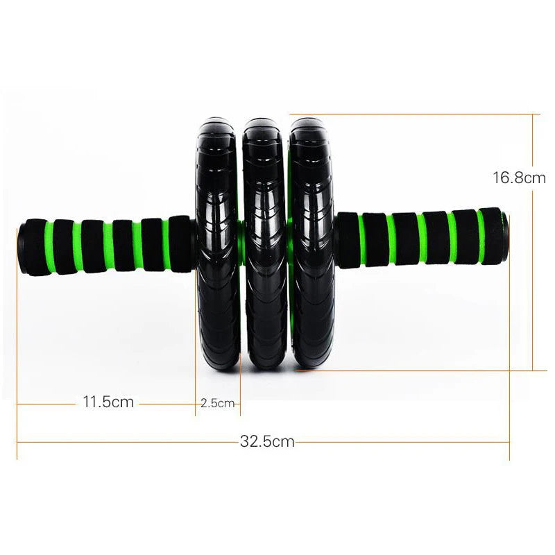 Green Three-Wheel Ab Roller