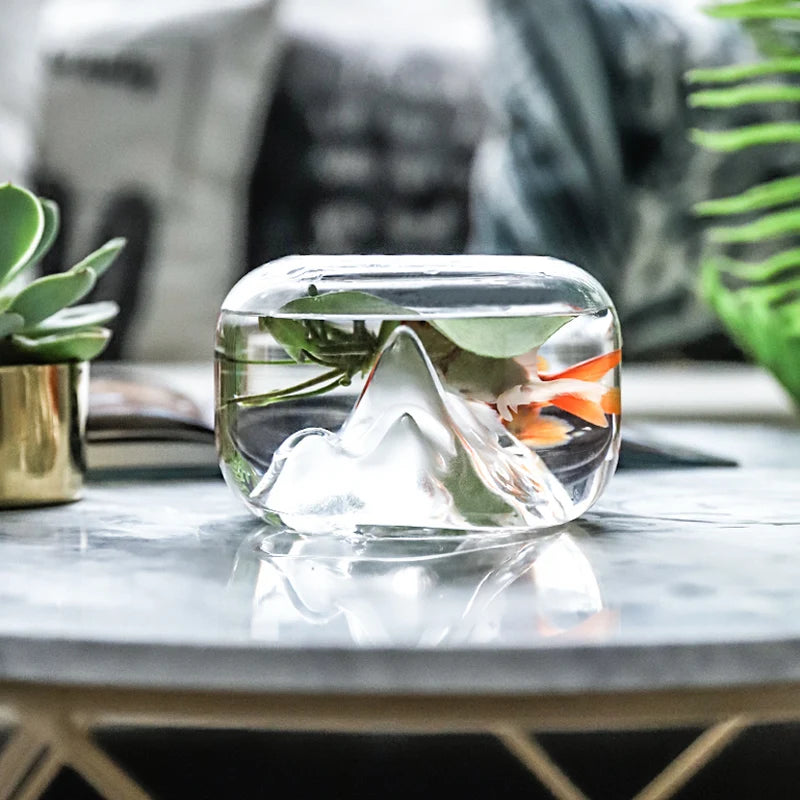 Compact Glass Desk Aquarium