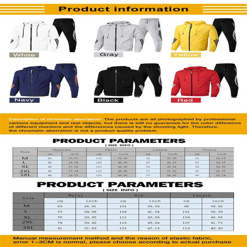 Men Two Pieces  Hoodie  Two Pieces Set