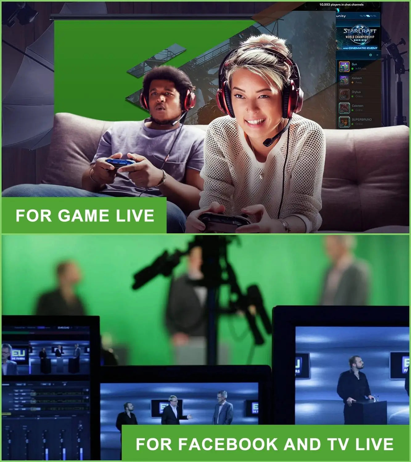 Green Screen Chroma Key Video Panel