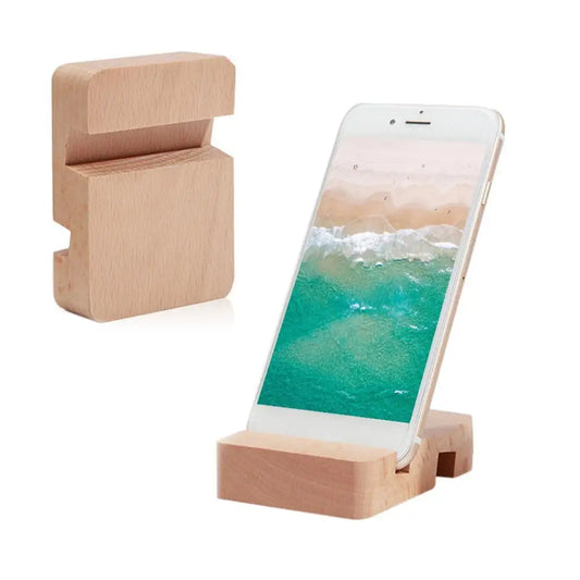 Wooden Dual-Slot Universal Phone Stand