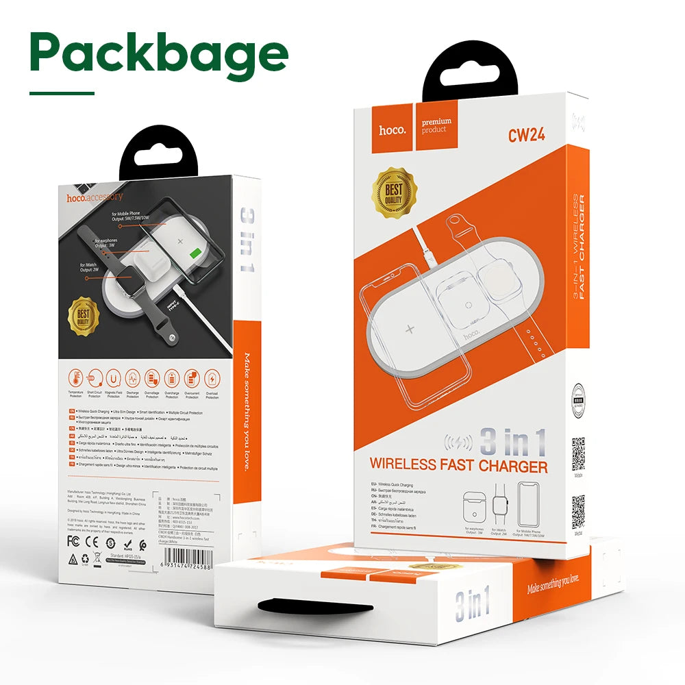 Wireless 3-in-1 Charging Station