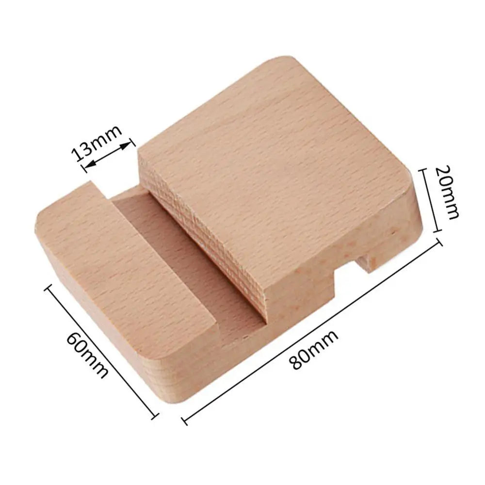 Wooden Dual-Slot Universal Phone Stand