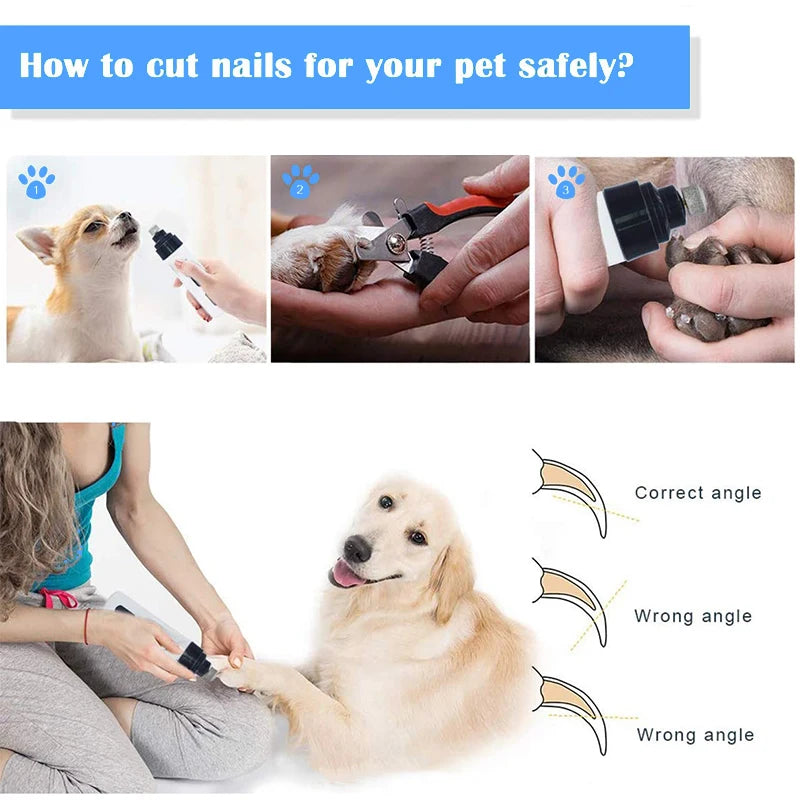 Painless USB Charging Dog Nail Grinder