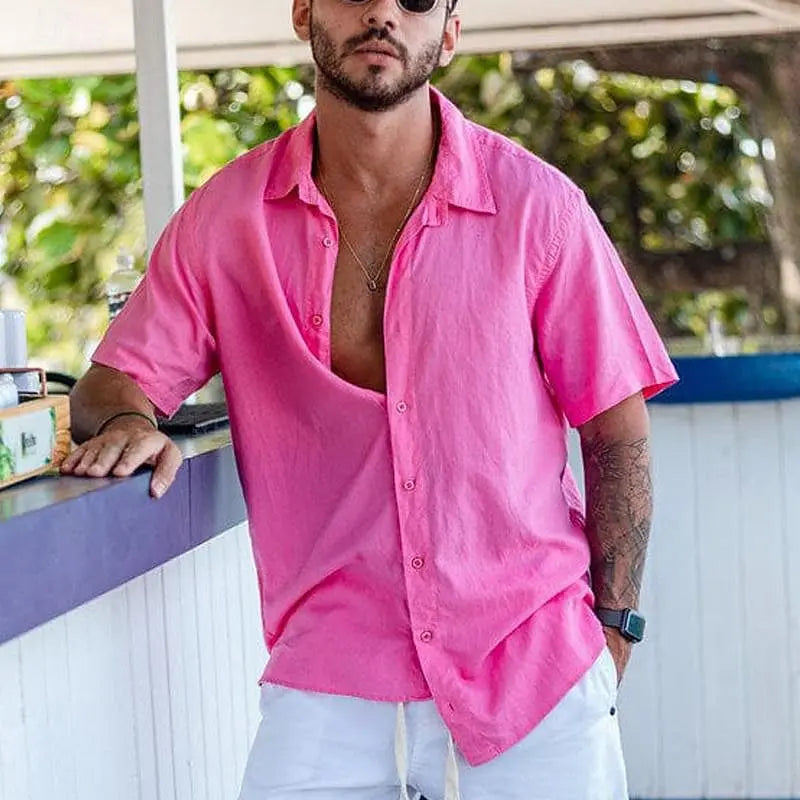 Beach Casual Men's Cotton Shirt