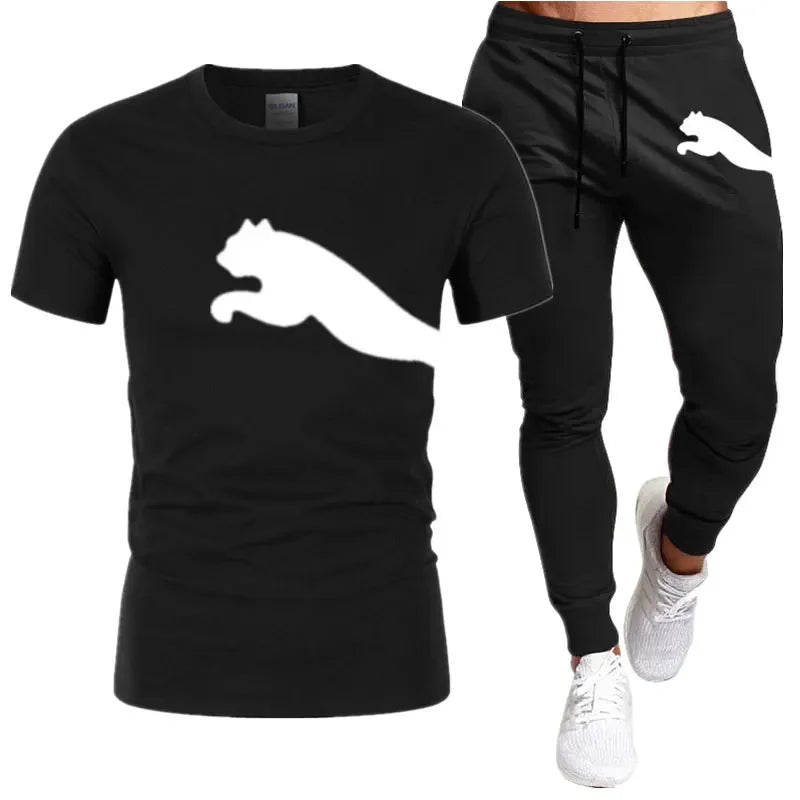 Men Sports Printing Casual Suit