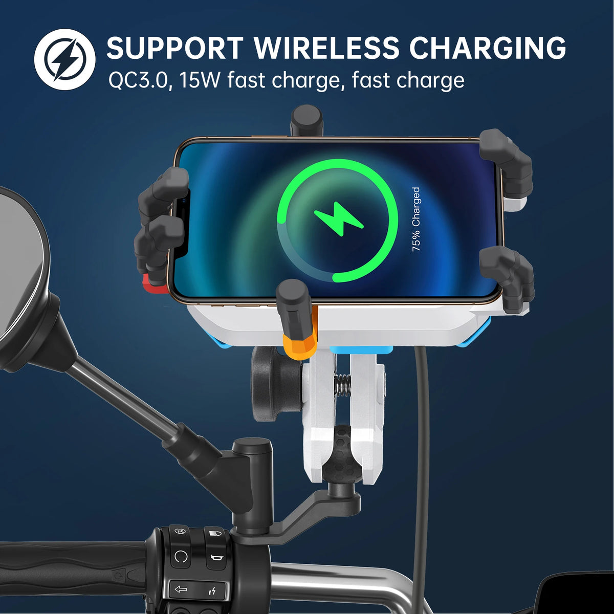 Motorcycle Fast Charging Cell Phone Mount