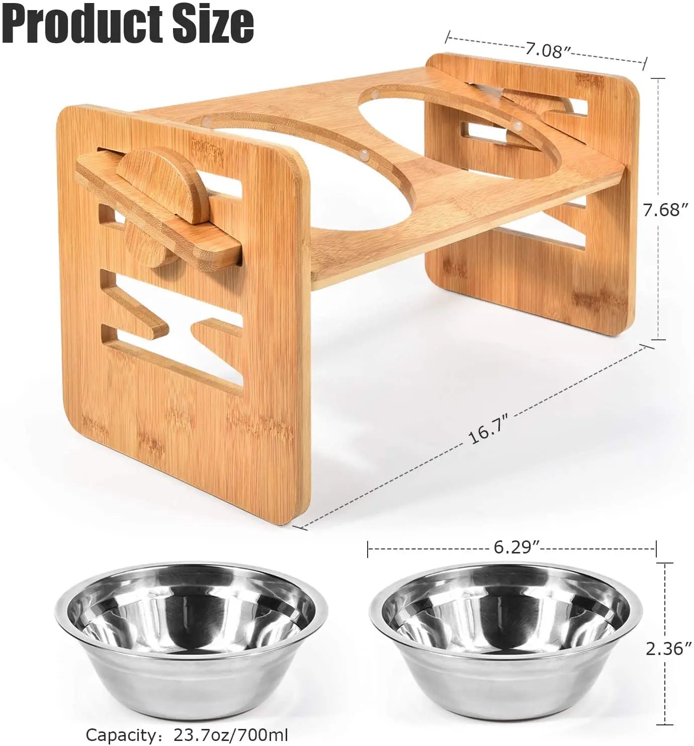 Dog Elevated Slanted Feeding Bowl