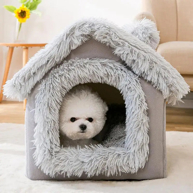 Winter Cat Cave Bed Kennel
