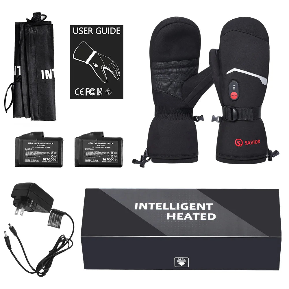 Winter Mittens Ski Heated Gloves