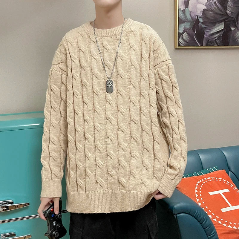 Men Crewneck Lazy Style Sweater