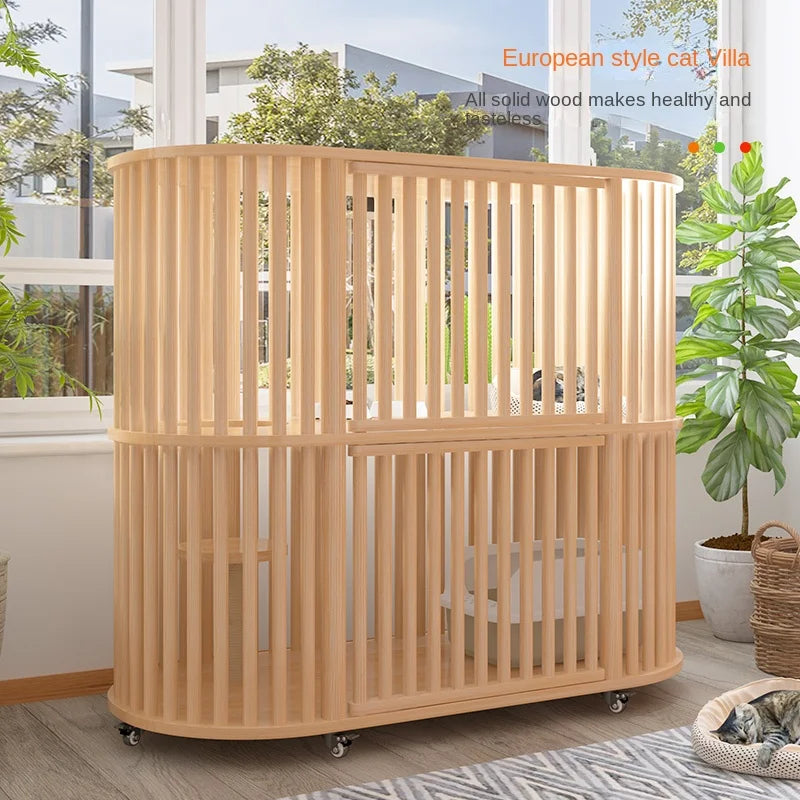 Solid Wood Cat Cage
