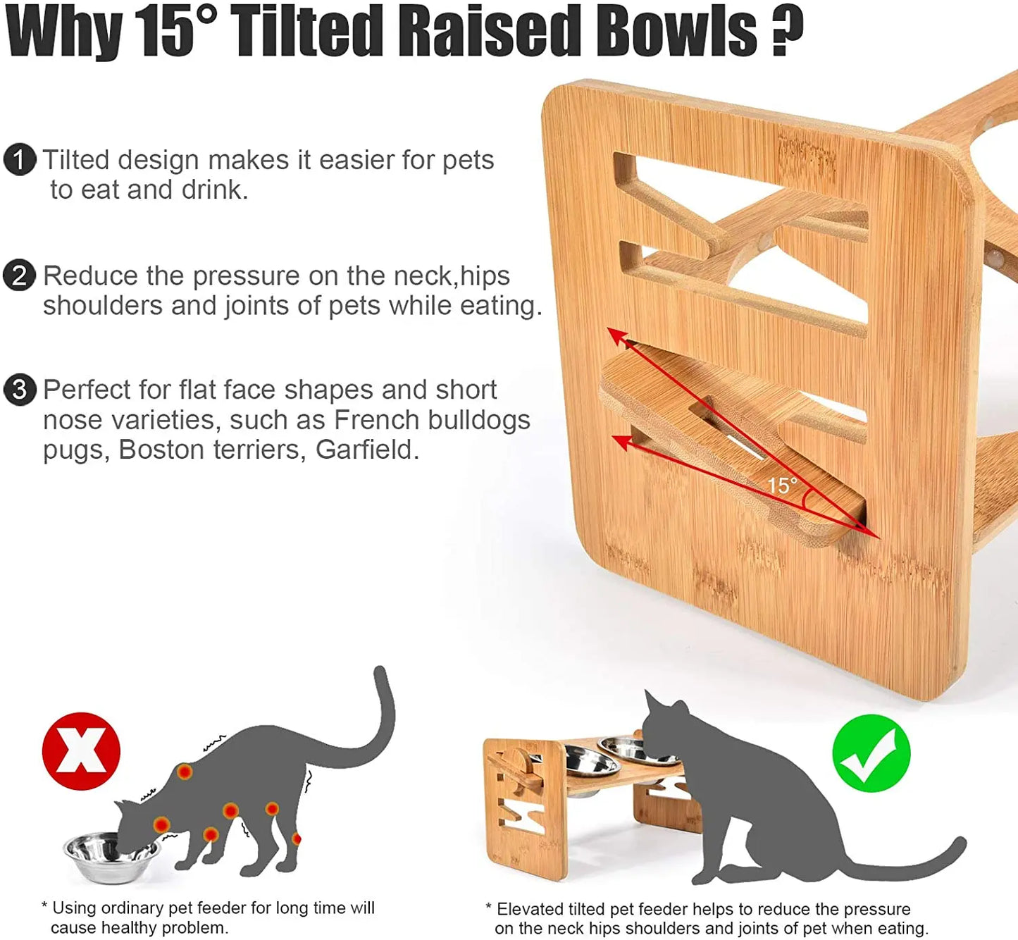 Dog Elevated Slanted Feeding Bowl
