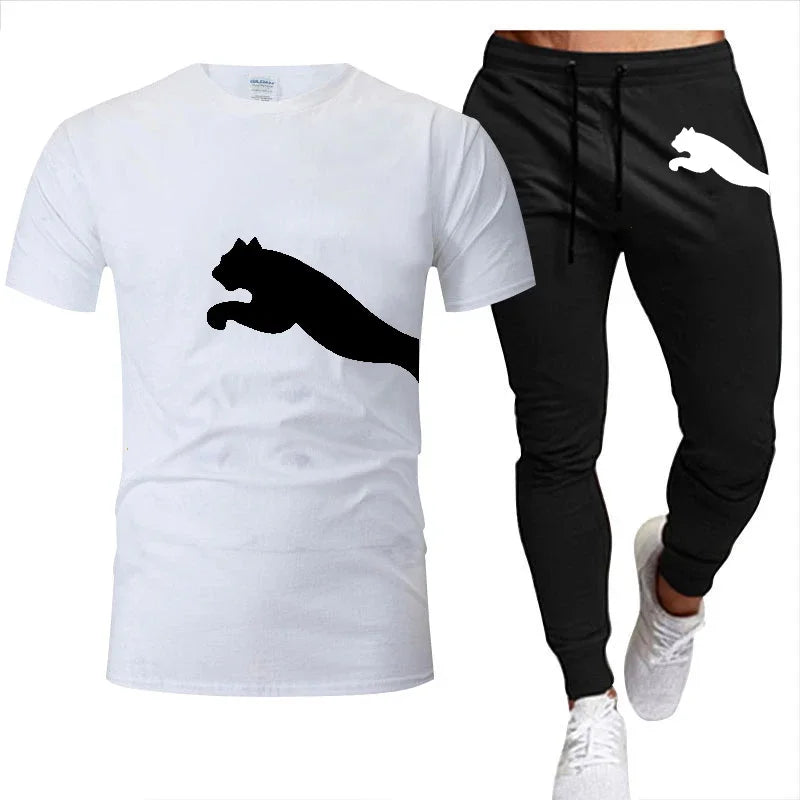 Men Sports Printing Casual Suit