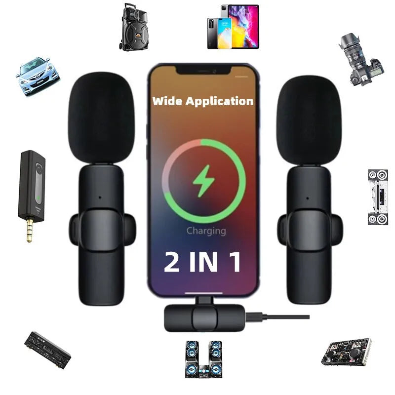 GAMINJA Wireless Mini Lavalier Microphone
