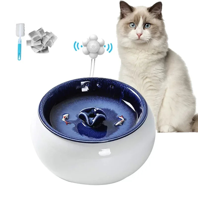 Electric Ceramic Cat Drinking Fountain