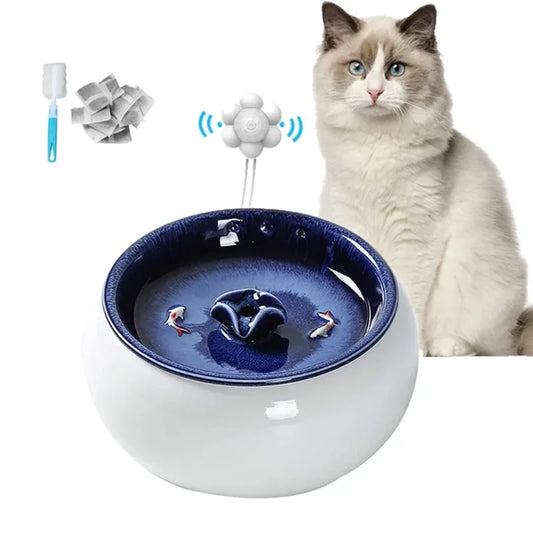 Electric Ceramic Cat Drinking Fountain
