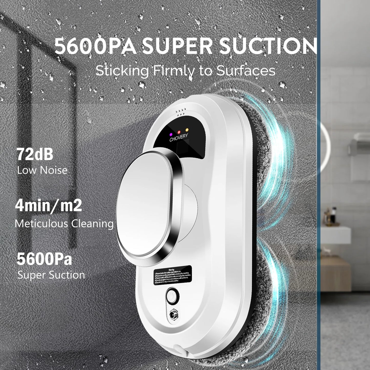 Robot vacuum window cleaner