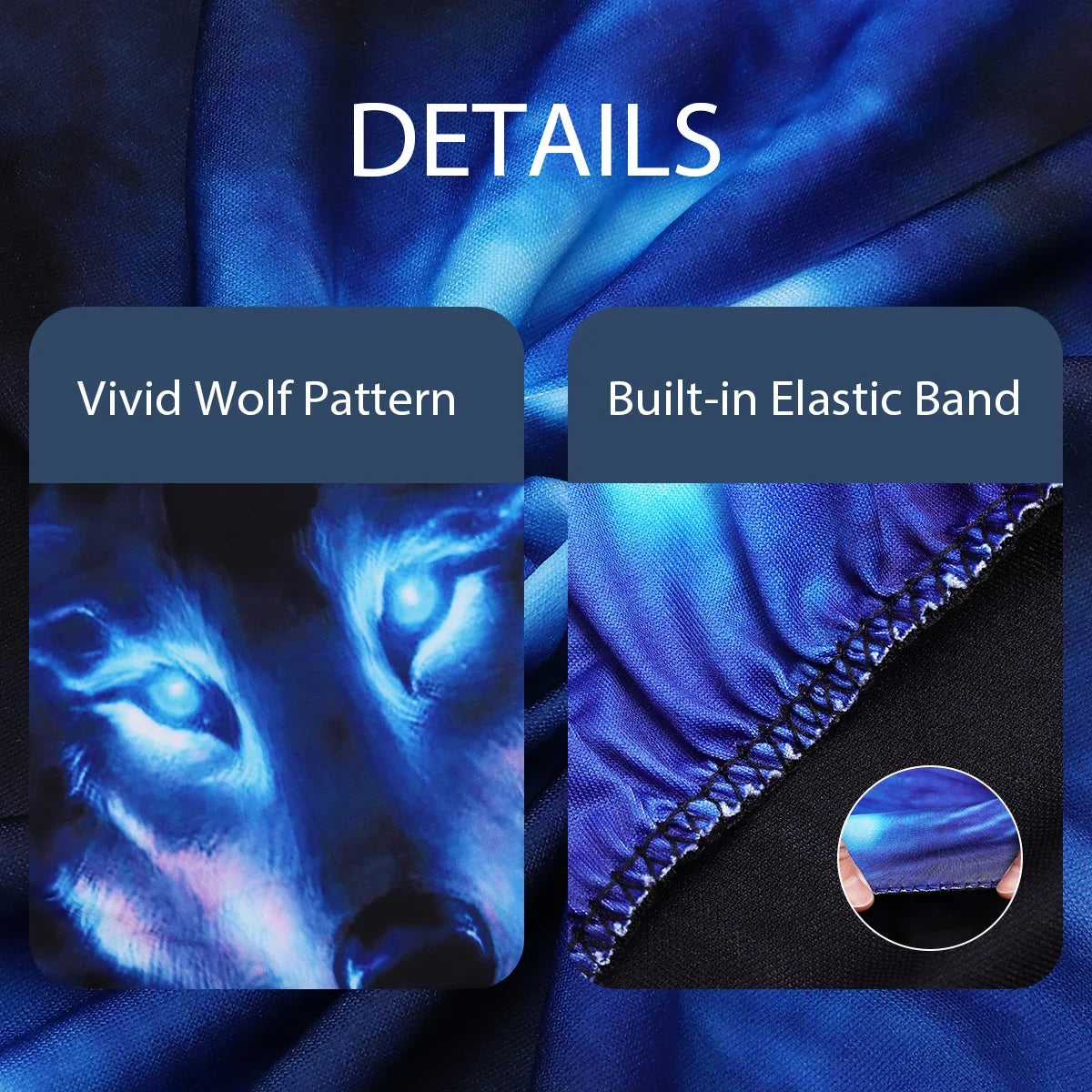 Car 3D Wolf Pattern Seat Cover Set