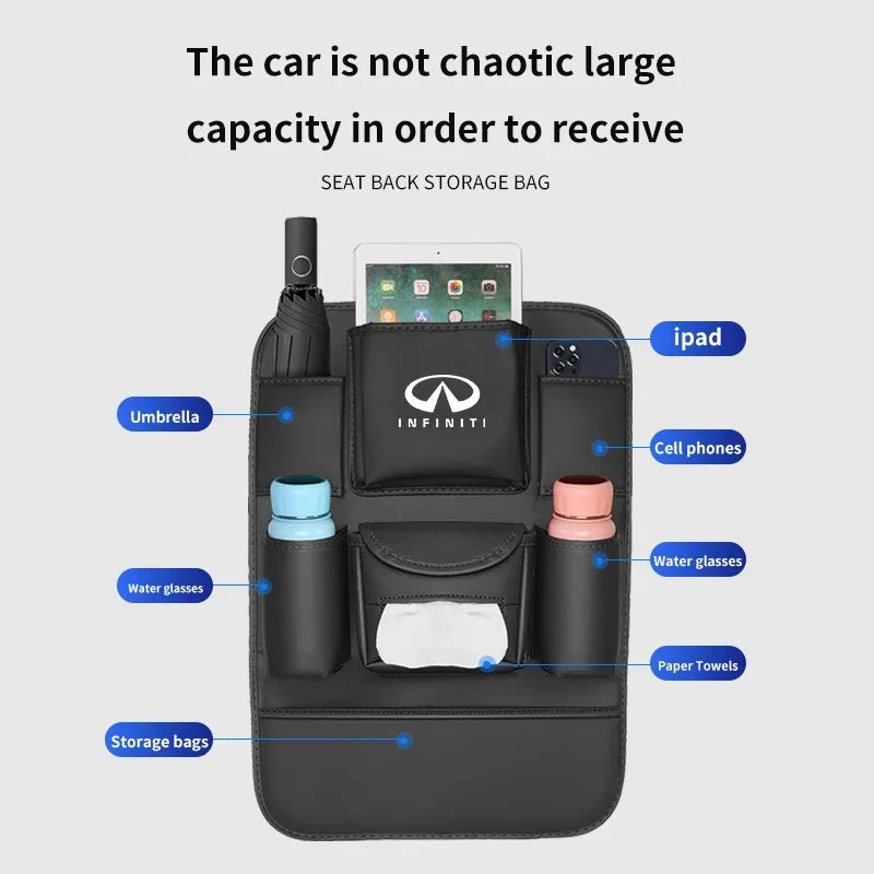 Infiniti Car Seat Organizer Storage Bag