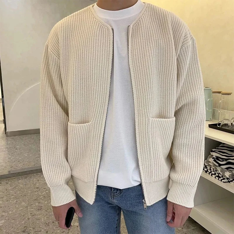 Winter Solid Color Simple Cardigan Coat