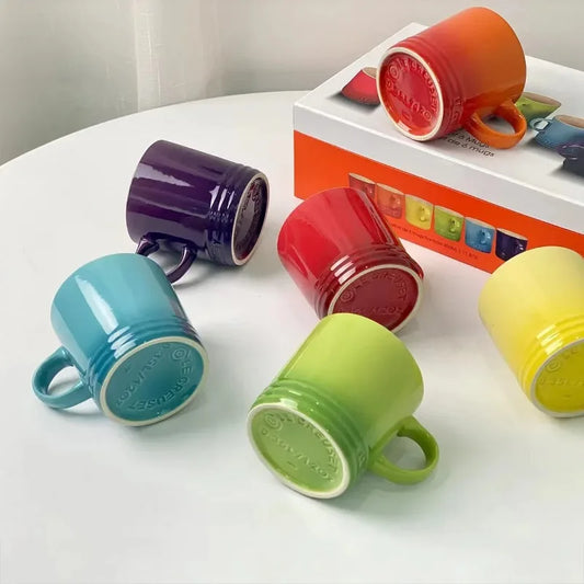 Nordic Gradient Macaron Ceramic Mugs