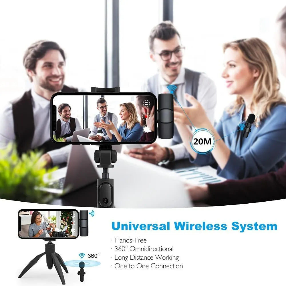 GAMINJA Wireless Mini Lavalier Microphone