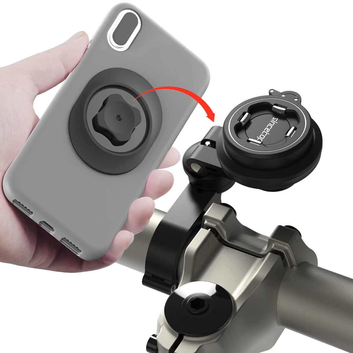 Motorcycle anti-shock phone bracket