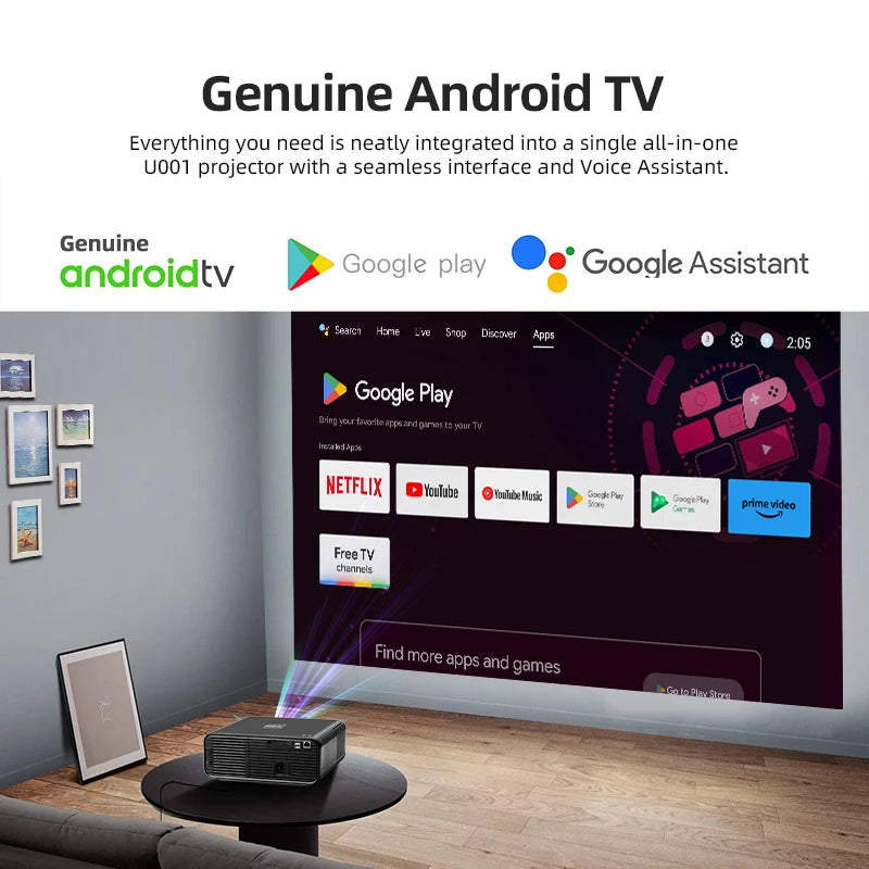 Smart Projector Genuine Android 11 TV Projector