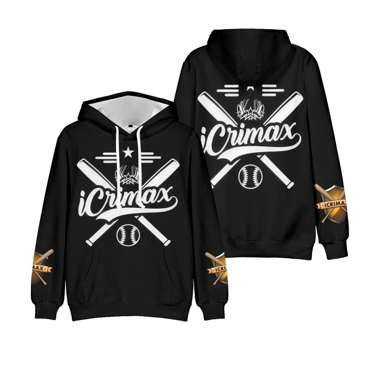 Men Oversized Long Sleeve Hooded Sweatshirt