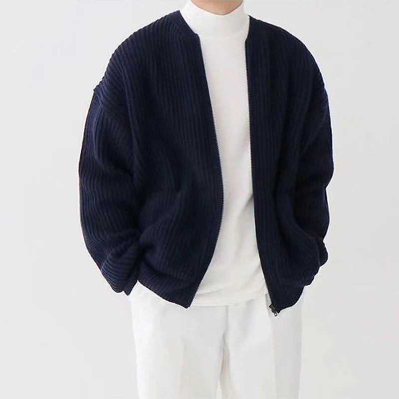 Winter Solid Color Simple Cardigan Coat