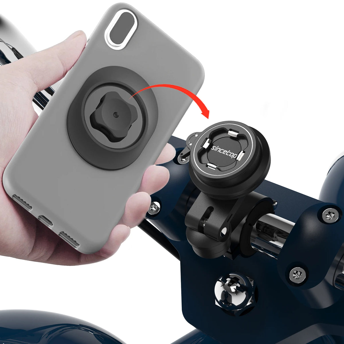 Motorcycle anti-shock phone bracket