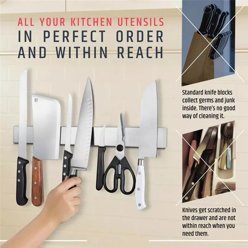 Wall-Mounted Magnetic Knife Stand
