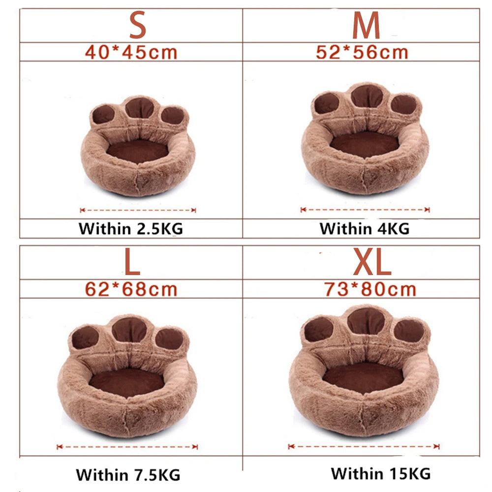 Winter Pet Bear Paw Shape Nest