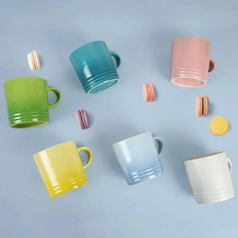Nordic Gradient Macaron Ceramic Mugs