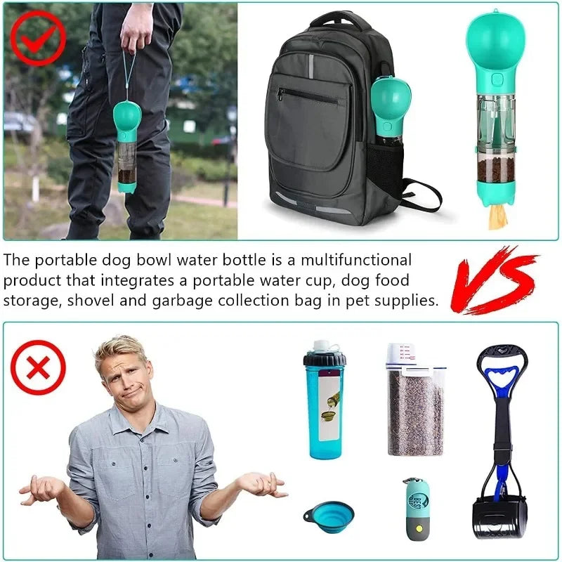 Pet Travel 4 in 1  Bottle Bowl