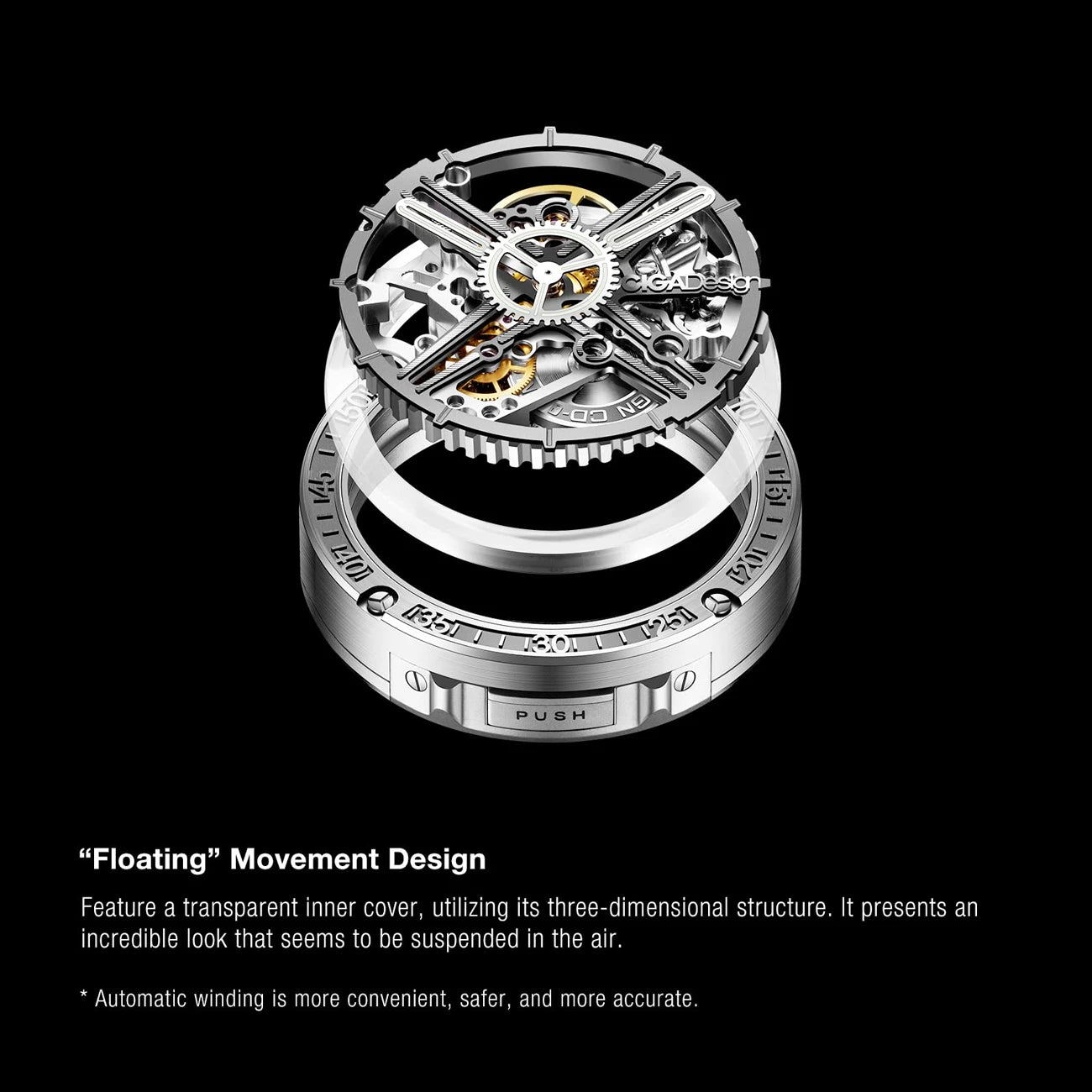 Titanium Skeleton Automatic Watch